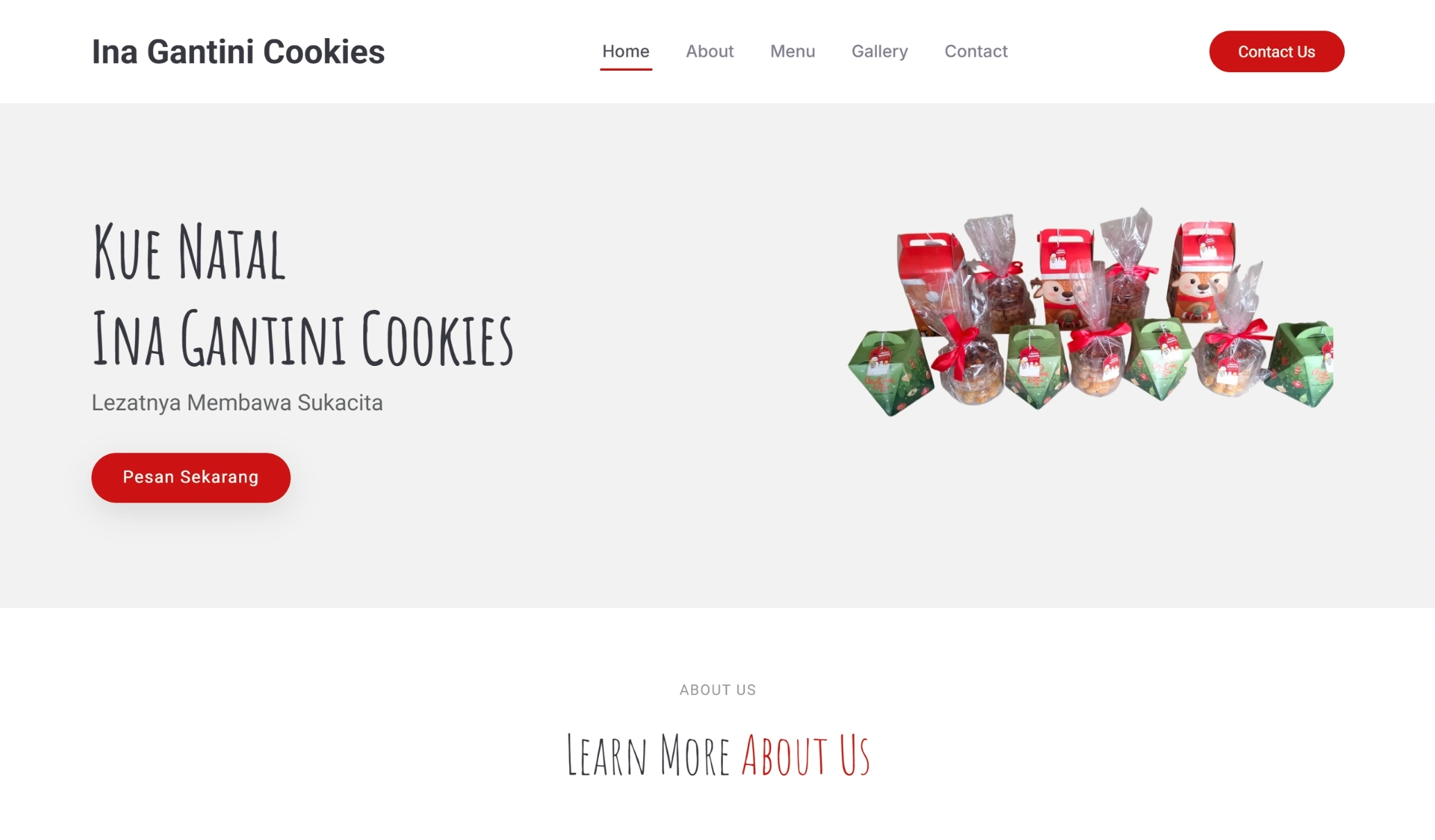 Landing Page UMKM Kue Natal
