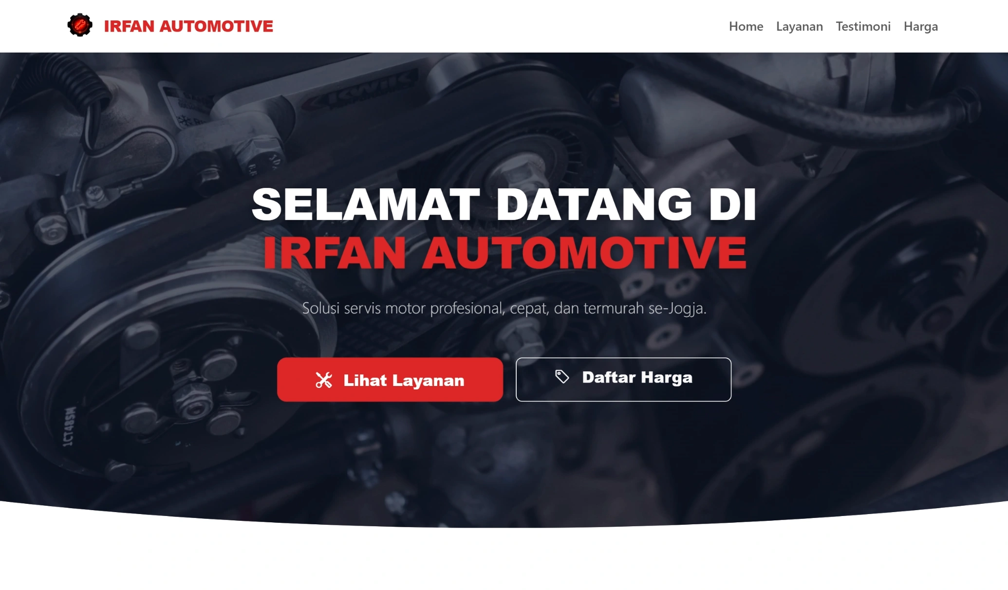 Landing Page UMKM Otomotif