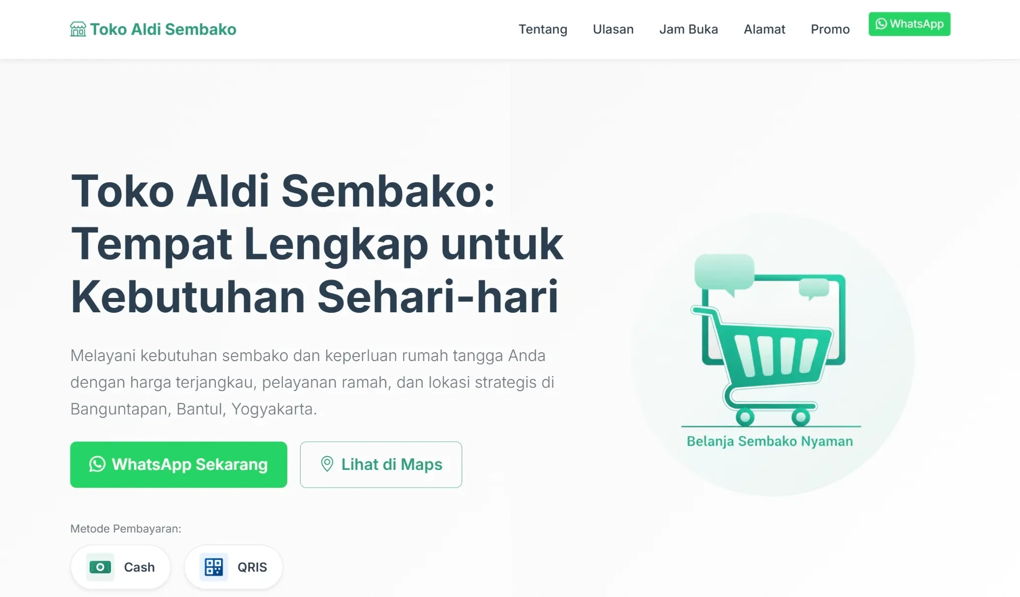 Landing Page Toko Sembako
